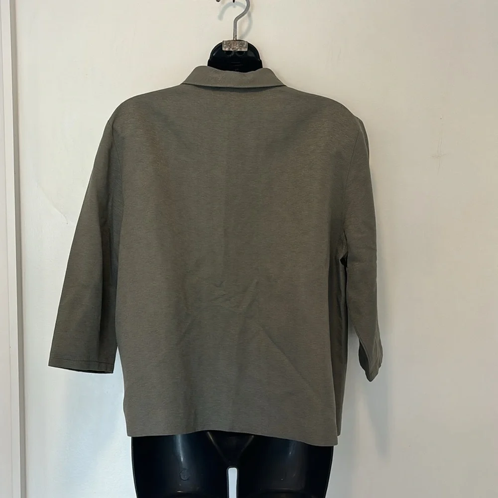 Eileen Fisher New York Silk Green Formal Jacket Size Small